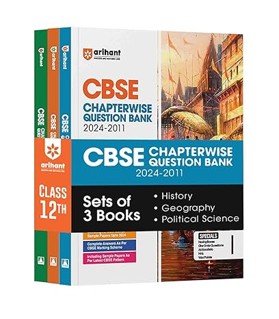 Arihant CBSE Chapterwise Question Bank for History, Geography, Political Science (2024-2010) With Solutions For History, Geography, Political Science Class 12th | Previous Year Questions (PYQ) | As Per the Latest CBSE Syllabus (2024-25)